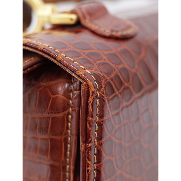 Gucci Crocodile Bamboo Handbag - Picture 5 of 9